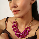 Pop Shiny Necklace With Adjustable Chain