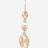 Champagne Cubic Zirconia Drop Earrings