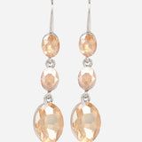Champagne Cubic Zirconia Drop Earrings