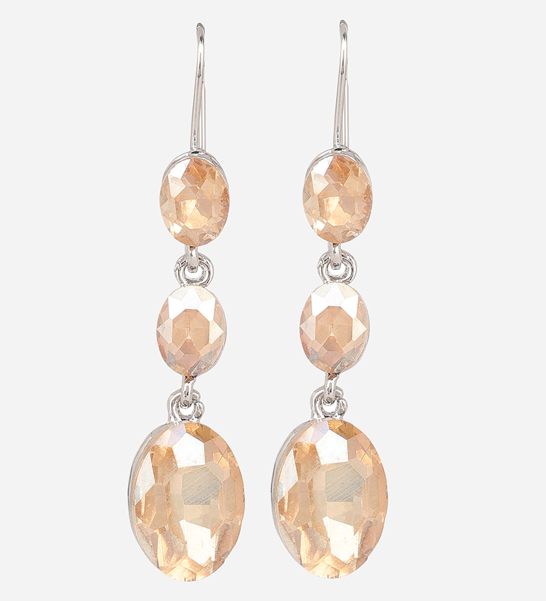 Champagne Cubic Zirconia Drop Earrings