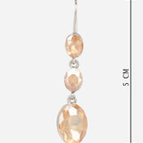 Champagne Cubic Zirconia Drop Earrings