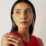 PEAS SHAPE GOLD PLATED ANTITARNISH EARRING