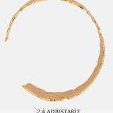Hammered  Finished And Gold Plated Bracelet