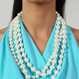 Shell Pearl Three Layers Necklace