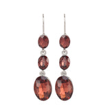 Champagne Cubic Zirconia Drop Earrings