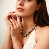 Black & White Ombre Pearl Necklace