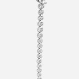 Silver Plated White CZ Stone Long Earrings