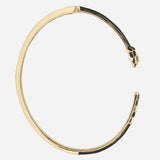 Green Serpentine Gold Bracelet Cuff