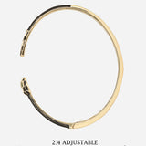 Green Serpentine Gold Bracelet Cuff
