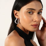 Leaf Style Antitarnish Cz Stone Earring