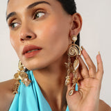 Deep Sea Gold Plated Antitarnish Earring