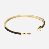 Green Serpentine Gold Bracelet Cuff