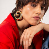 18k Gold Plated Coil Earrings