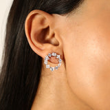 Circullar Cz Stone Antitarnish Earring