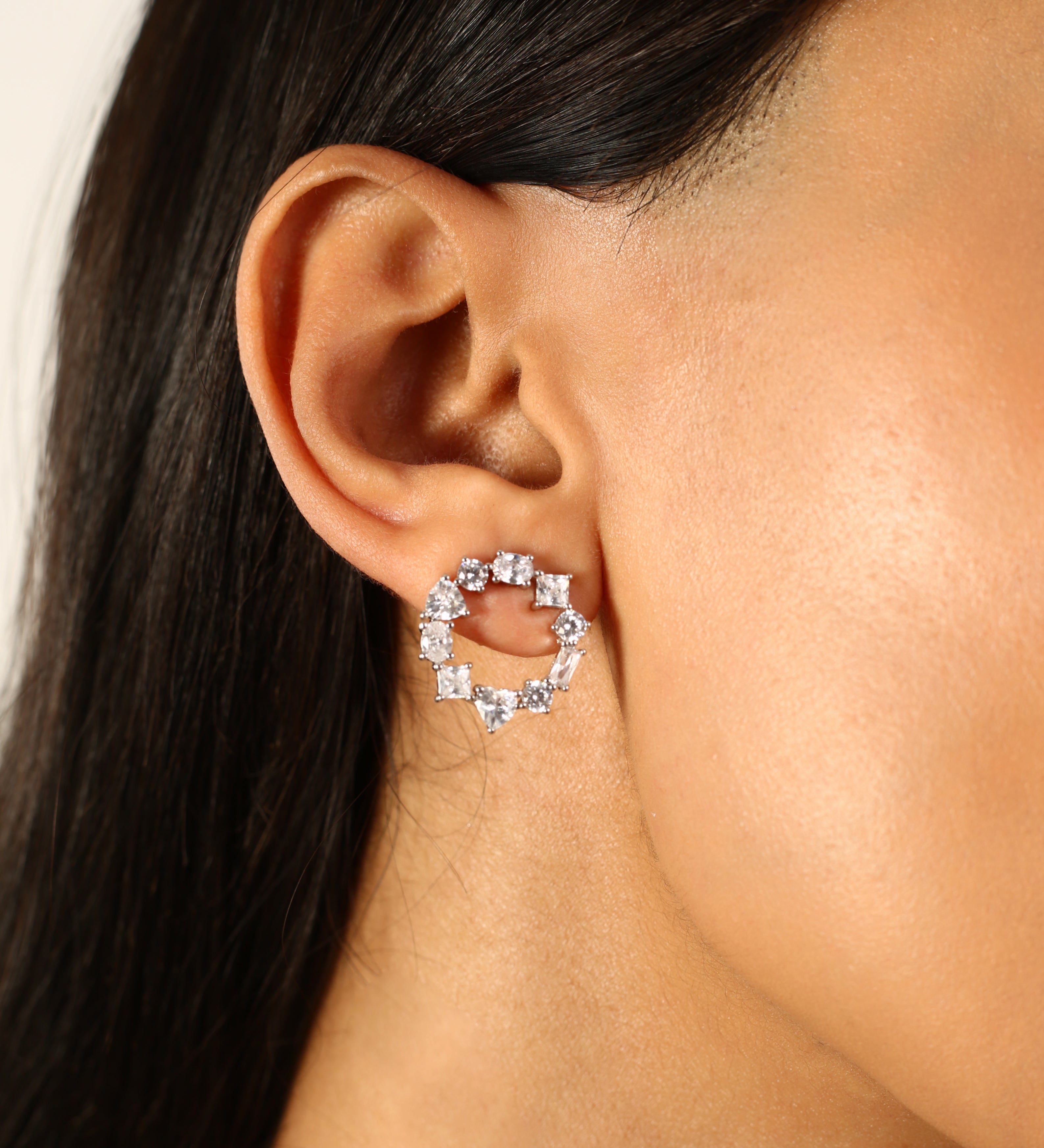 Circullar Cz Stone Antitarnish Earring