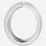 Thick  Hammered  Silver Bracelet Cuff