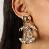 DUEL CROSS GOLD PLATED ANTITARNISH EARRING