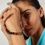 Lava Stone & Seven Chakra Healing Bracelet