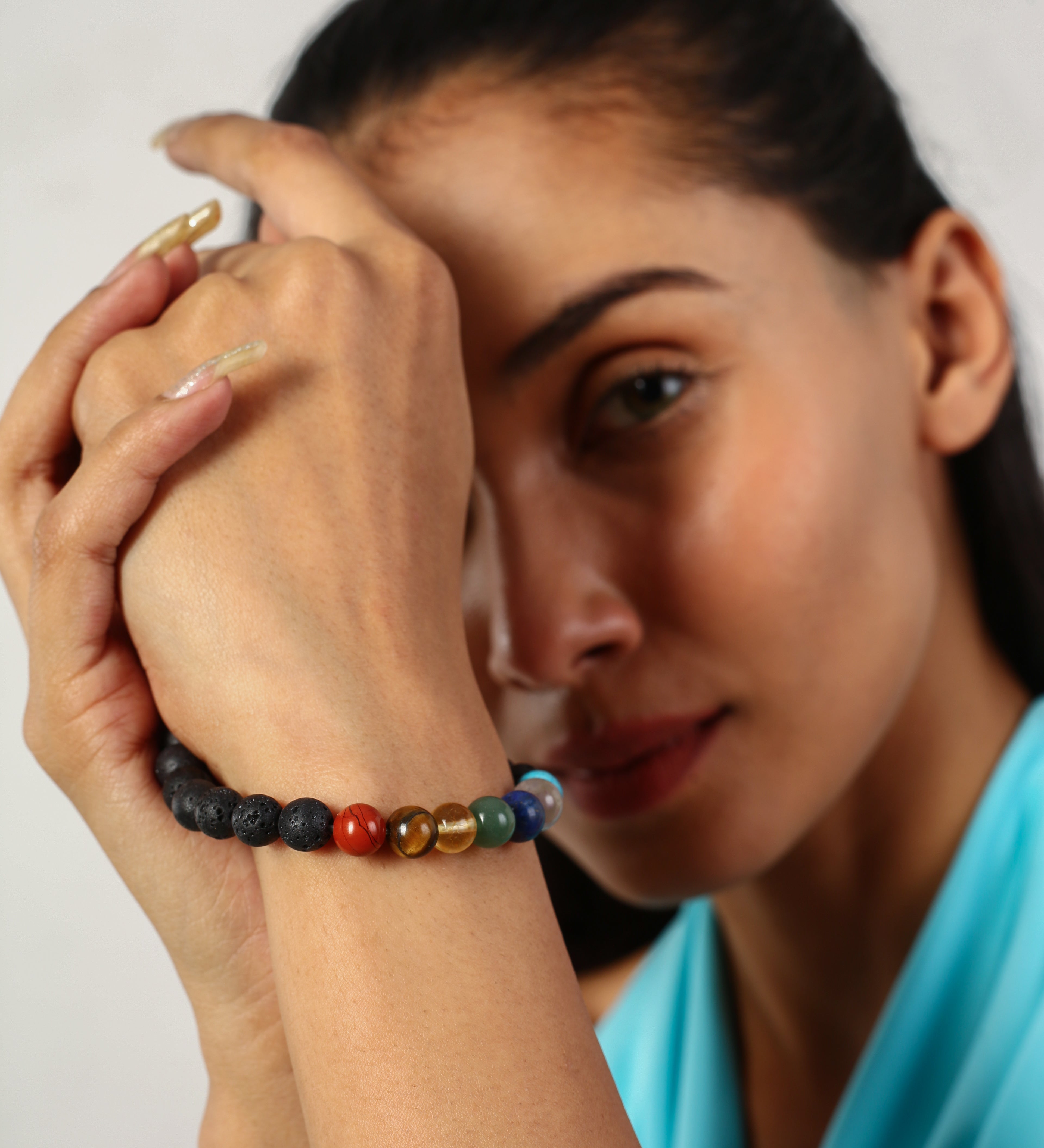 Lava Stone & Seven Chakra Healing Bracelet