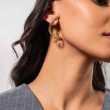 Serpentine Wavy Gold plated Earrings