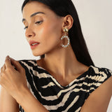 DUEL CROSS GOLD PLATED ANTITARNISH EARRING
