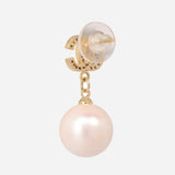 Chanel Cubic Zirconia & Shell Pearl Earrings