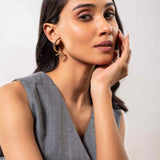 Serpentine Wavy Gold plated Earrings