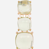 Gold Plated Cubic Zirconia Dangling Earrings