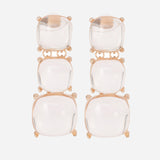 Gold Plated Cubic Zirconia Dangling Earrings