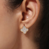 Gold Plated Anti-Tarnish White CZ Stone Earrings