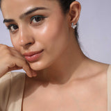 Butterfly Silver Plated Anti-Tarnish White CZ Earrings
