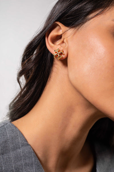18K Cross Gold plated Earrings