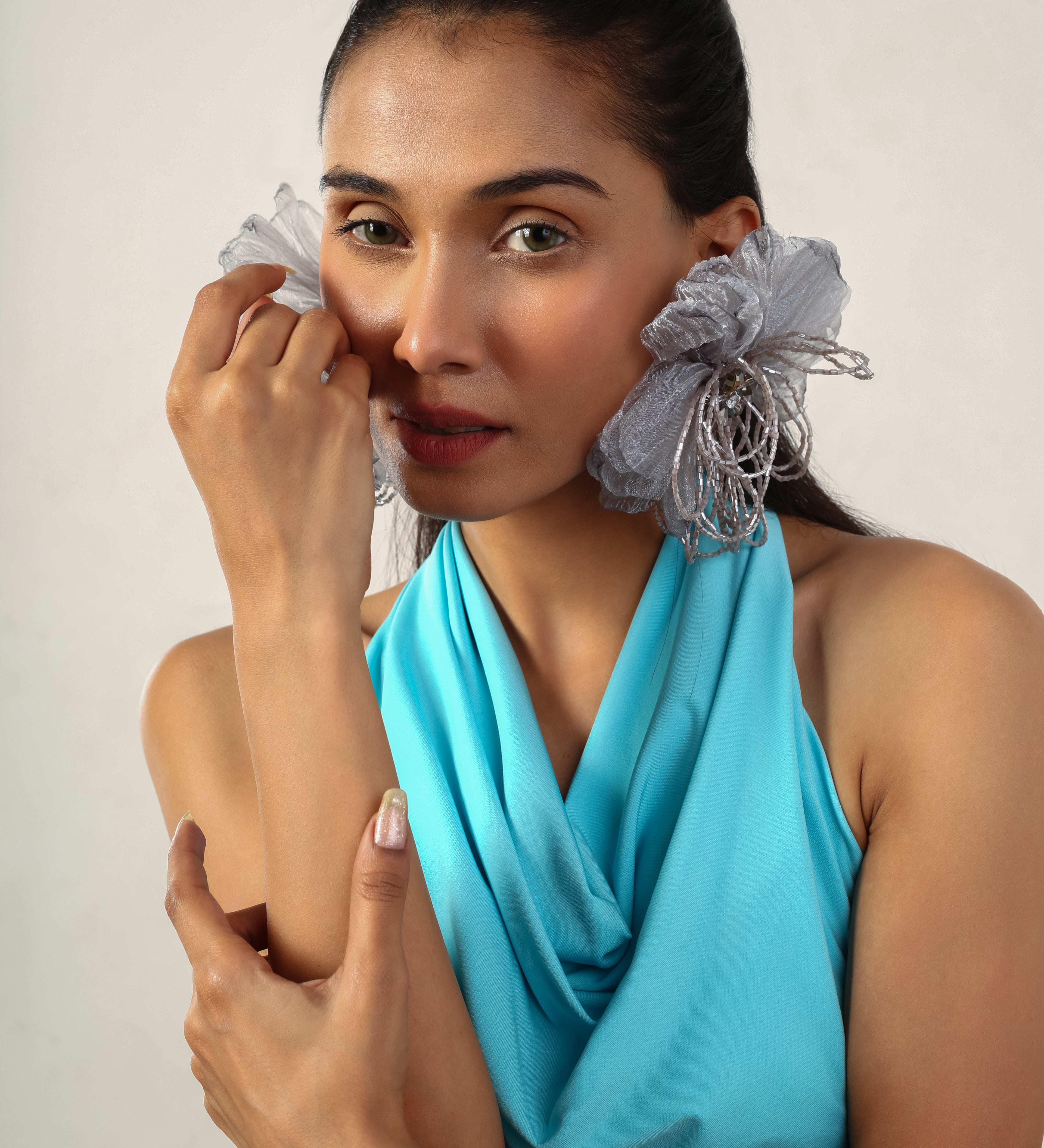 BIG SIZE FLORAL EARRING