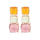 Gold Plated Cubic Zirconia Dangling Earrings
