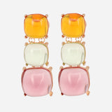 Gold Plated Cubic Zirconia Dangling Earrings