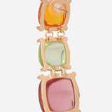Gold Plated Cubic Zirconia Dangling Earrings