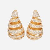 American Diamond & CZ Stones Teardrop Earrings