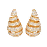 American Diamond & CZ Stones Teardrop Earrings