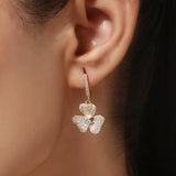 Gold Plated Anti-Tarnish White CZ Stone Earrings