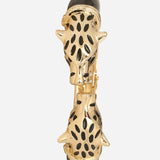 Black Enamel Panther Bangle