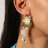 GOLD PLATED ANTITARNISH QUEEN EARRING