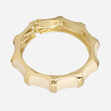 White Thick Gold Plated Bangle