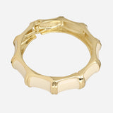 White Thick Gold Plated Bangle