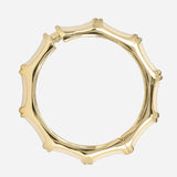 White Thick Gold Plated Bangle