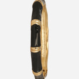 Black Enamel Bamboo Style Bracelet