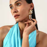 GOLD PLATED ANTITARNISH QUEEN EARRING