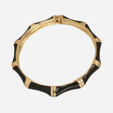 Black Enamel Bamboo Style Bracelet