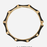 Black Enamel Bamboo Style Bracelet