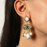 Nazar Charm Drops Earring