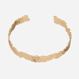 Hammered  Finished Gold Plated Bracelet